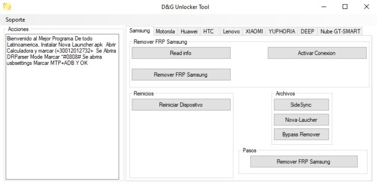 Descargar D&G Unlocker Tools 2021 (ByPass FRP)